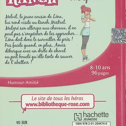 Le Ranch - Tome 7 : Un cheval très spécial - Christelle Chatel - Bibliothèque Rose - Roman jeunesse d'occasion - Livre