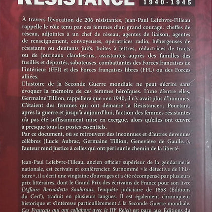 Femmes de la Résistance 1940-1945 – Jean-Paul Lefebvre-Filleau – Histoire et témoignages de la Résistance d’occasion - Livre