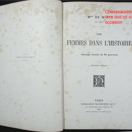 Women in History - Mrs. De Witt - 1889 - book