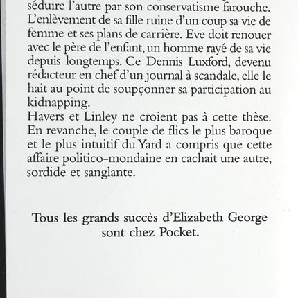 Le Visage de l'ennemi - Elizabeth George - livre