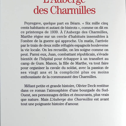 L'Auberge des Charmilles - Olivier Deck - livre