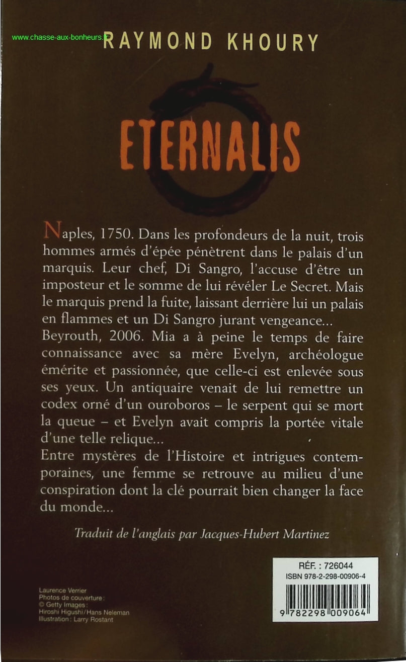 Eternalis - Raymond Khoury - book