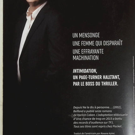 Intimidation - Thriller psychologique et enquête captivante de Harlan Coben - livre