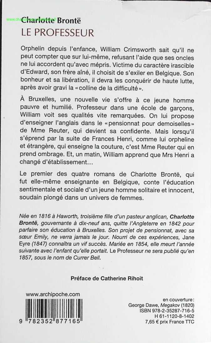 The Professor - Charlotte Brontë - book