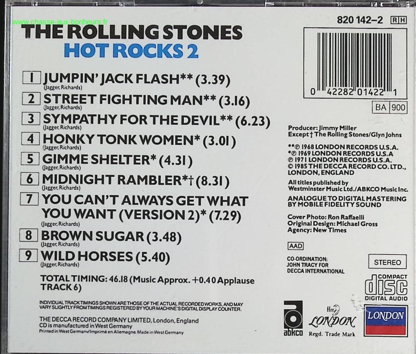Hot Rocks 2 - Rolling Stones - CD