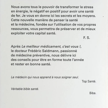 Übernehmen Sie die Verantwortung für Ihre Gesundheit! - Frédéric Saldmann - Buch
