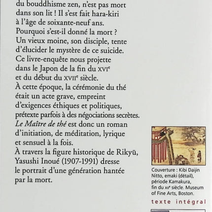 Le maître de thé - Yasushi Inoué - livre