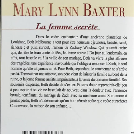The Secret Wife Star 10 - Mary Lynn Baxter - book