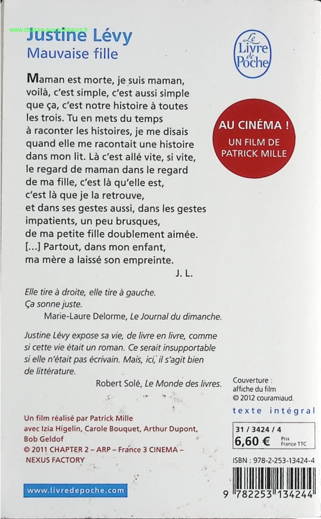 Bad Girl - Justine Lévy - book