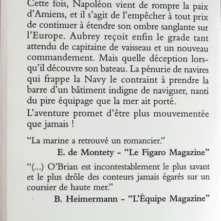 Capitaine de vaisseau - Patrick O'Brian - livre
