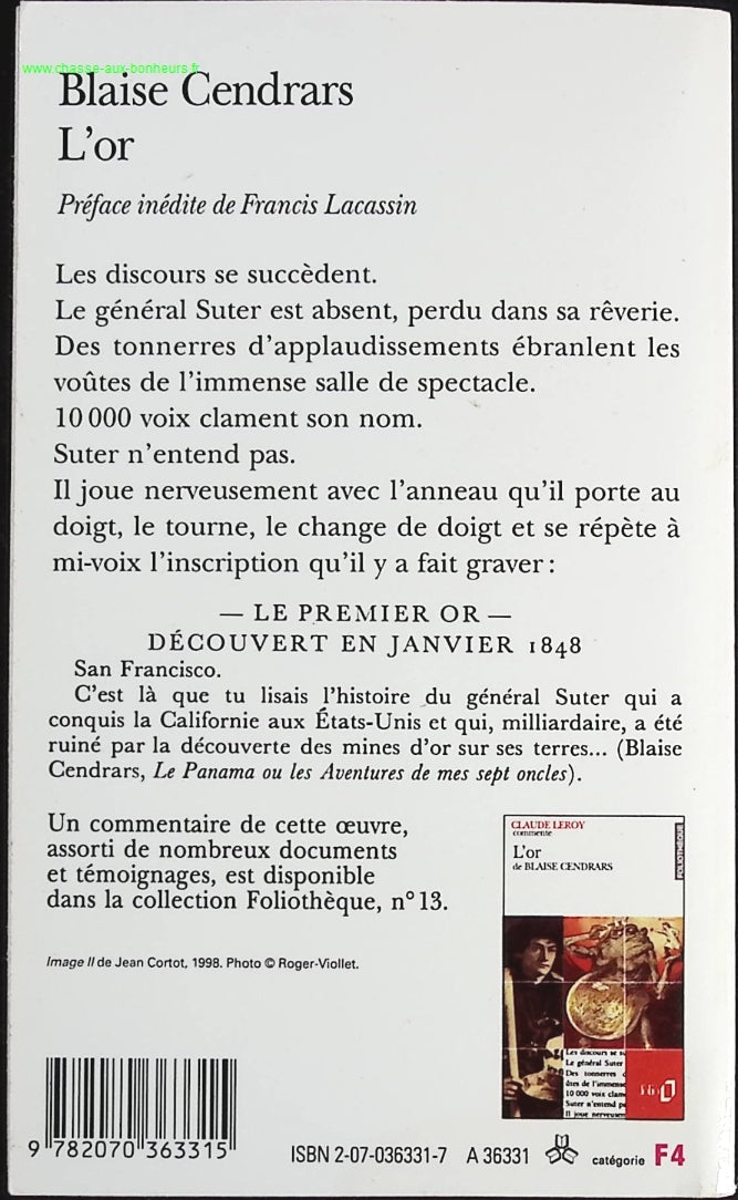 Gold - Blaise Cendrars - book