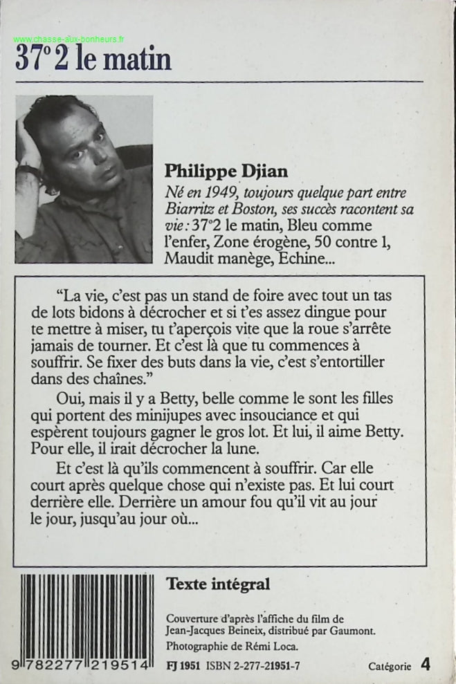 37°2 Der Morgen – Philippe Djian – Buch