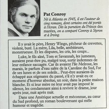 Le Prince Des Marées Tome 1 - Pat Conroy - livre