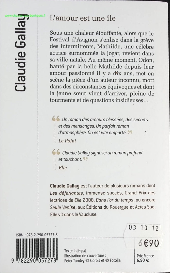 Love is an island - Claudie Gallay - book