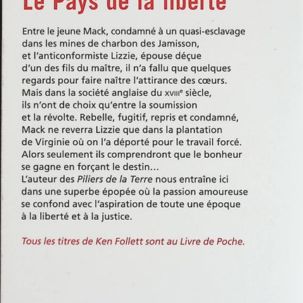 Le Pays de la liberté thriller espionnage complot international Ken Follett roman suspense occasion - livre