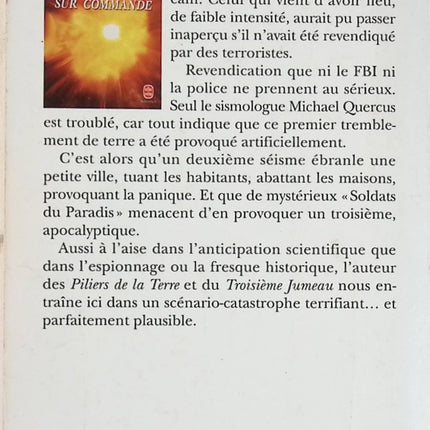 Apocalypse sur commande thriller espionnage politique Ken Follett roman suspense occasion - Livre