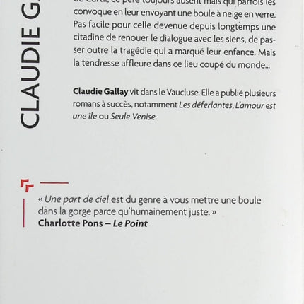 A slice of heaven - Claudie Gallay - book