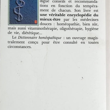 Dictionnaire homéopathique - Louis Pommier - livre
