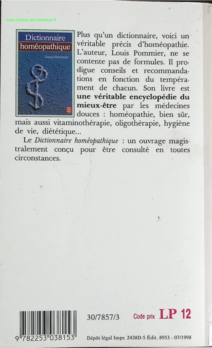 Homeopathic Dictionary - Louis Pommier - book