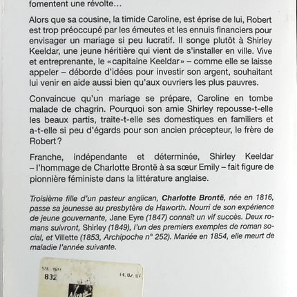 Shirley - Charlotte Brontë - livre