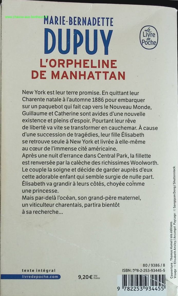 The Orphan of Manhattan - Marie-Bernadette Dupuy - book