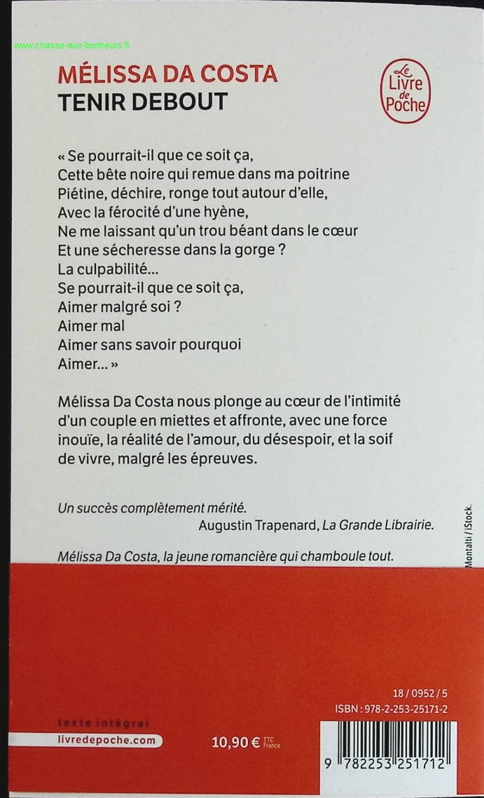 Tenir debout - Mélissa Da Costa - livre