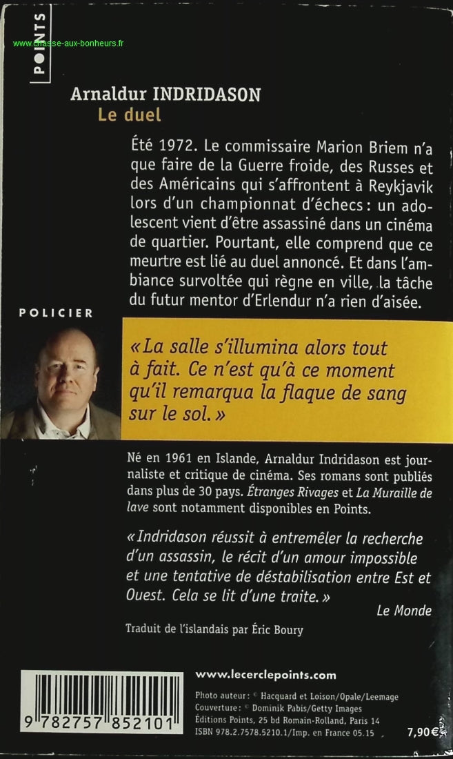 Le Duel - Arnaldur Indridason - livre