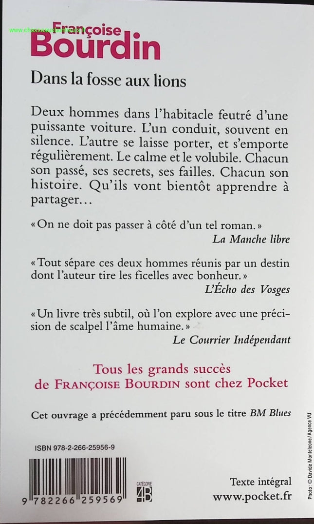 BM Blues - Dans la fosse aux lions - Françoise Bourdin - livre