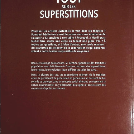 Tout sur les superstitions - Massimo Centini - livre