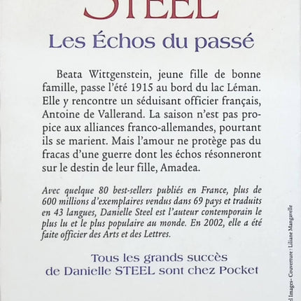 Les échos du passé - Danielle Steel - livre