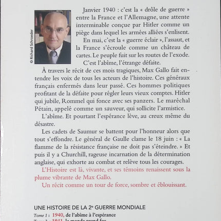 1940 De l'abîme à l'espérance - Max Gallo - Livre
