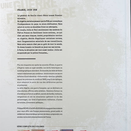 Algérie, une guerre française Tome 4 – Les Porteurs de valises – Philippe Richelle, Alfio Buscaglia – BD historique sur la guerre d’Algérie - Livre BD