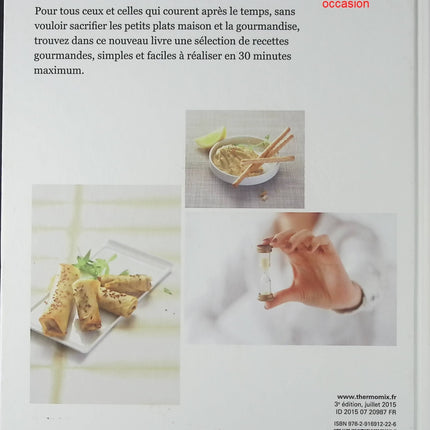 Cuisine Rapide Thermomix livre recettes rapides robot cuisine facile occasion - Cuisine recette - Livre