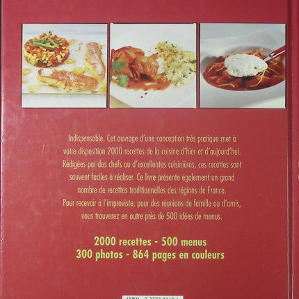 2000 Recettes de la cuisine française livre cuisine traditionnelle recettes terroir occasion - Cuisine recette - Livre