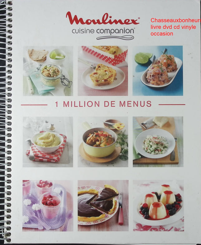 Livre de cuisine 1 million de menus Companion Moulinex recettes robot cuisine facile quotidien livre occasion - Cuisine recette - Livre