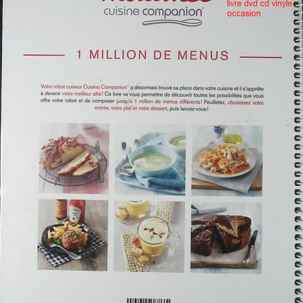 Livre de cuisine 1 million de menus Companion Moulinex recettes robot cuisine facile quotidien livre occasion - Cuisine recette - Livre