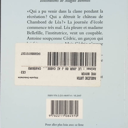 Le jour où j'ai cassé le château de Chambord - Adam Olivier - Roman jeunesse historique - Livre