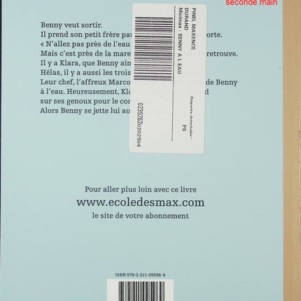 Benny à l'eau - Barbro Lindgren, Olof Landström - Album jeunesse humour et aventures - Livre