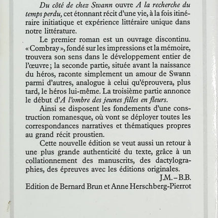 Du côté de chez Swann – Marcel Proust – Roman classique et chef-d’œuvre de la littérature française - Livre