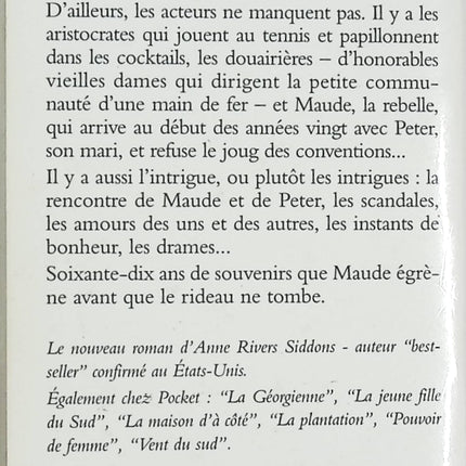 Quartiers d’été – Anne Rivers Siddons – Roman familial et chronique des vacances entre amitié et souvenirs - Livre