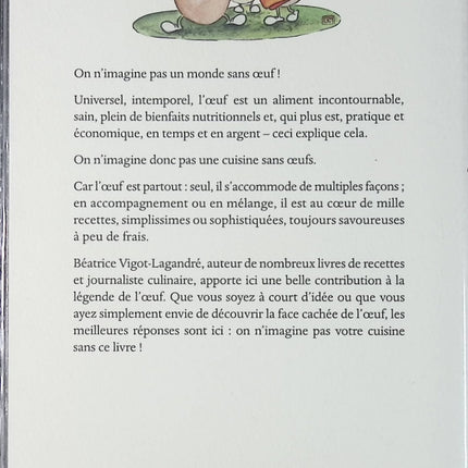 Œufs je vous aime seuls ou accompagnés Béatrice Vigot-Lagandré livre cuisine recettes faciles économiques - Livre