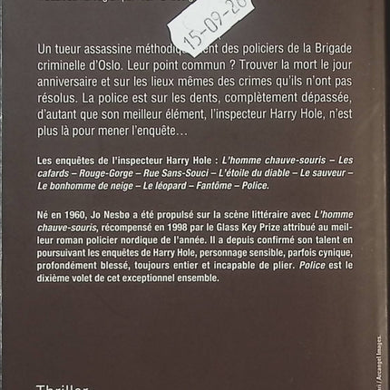 Police – Jo Nesbø – Thriller nordique et polar scandinave, enquête criminelle, tueur en série et retour de l'inspecteur Harry Hole - Livre