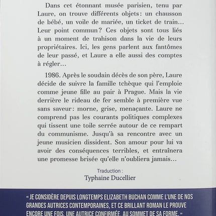 Le musée des promesses brisées – Elizabeth Buchan, roman historique sur l’amour, les secrets et les promesses perdues à Prague - Livre