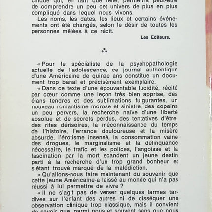 L'Herbe bleue – Journal d'une jeune fille de 15 ans – Journal intime et témoignage poignant sur l'adolescence - Livre