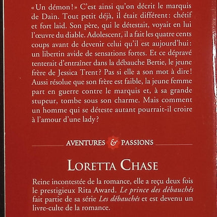 Le prince des débauchés – Loretta Chase – Romance historique Regency – duc scandaleux et héroïne indépendante - Livre