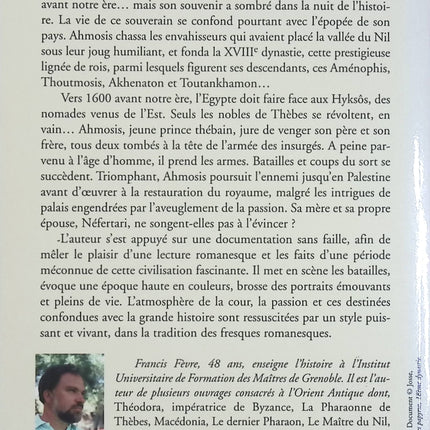 Pharaon – Francis Fèvre – Roman historique en Égypte ancienne sur le règne d’Ahmosis - Livre