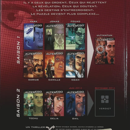 Alter Ego Saison 2 Tome 3 Delia – Denis Lapière, Pierre-Paul Renders, Efa et Elias Miguel Sanchez Lopez – BD thriller et science-fiction  - Livre BD