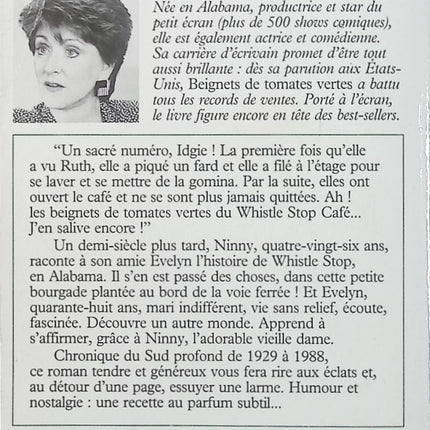 Beignets de tomates vertes – Fannie Flagg – Roman américain sur l’amitié, les secrets de famille et la vie dans le Sud des États-Unis - Livre