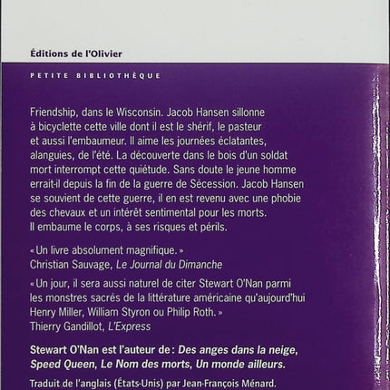 Un mal qui répand la terreur – Stewart O’Nan – Roman gothique américain sur épidémie et petite ville isolée - Livre