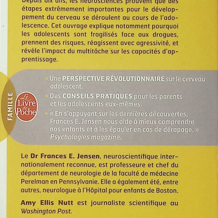 Le cerveau adolescent – Frances E. Jensen | guide parents ado, développement du cerveau, éducation et adolescence - Livre